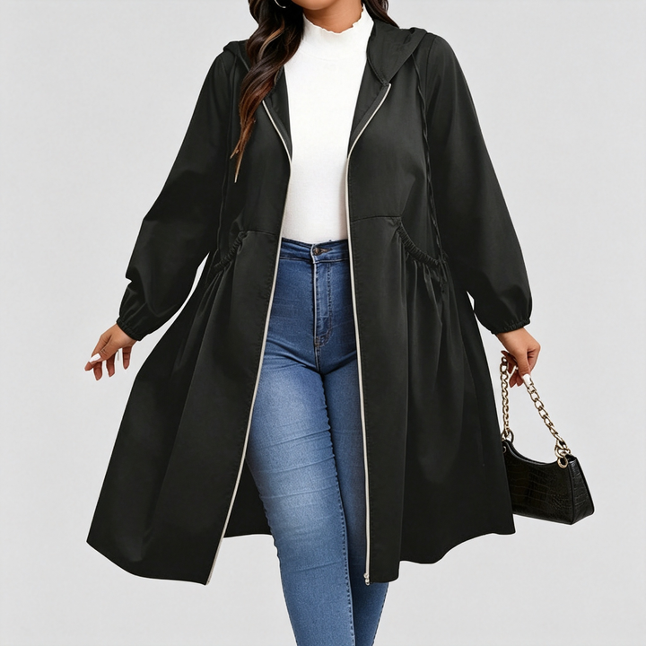 Windmere | Curve Cinch Hooded Windbreaker Coat