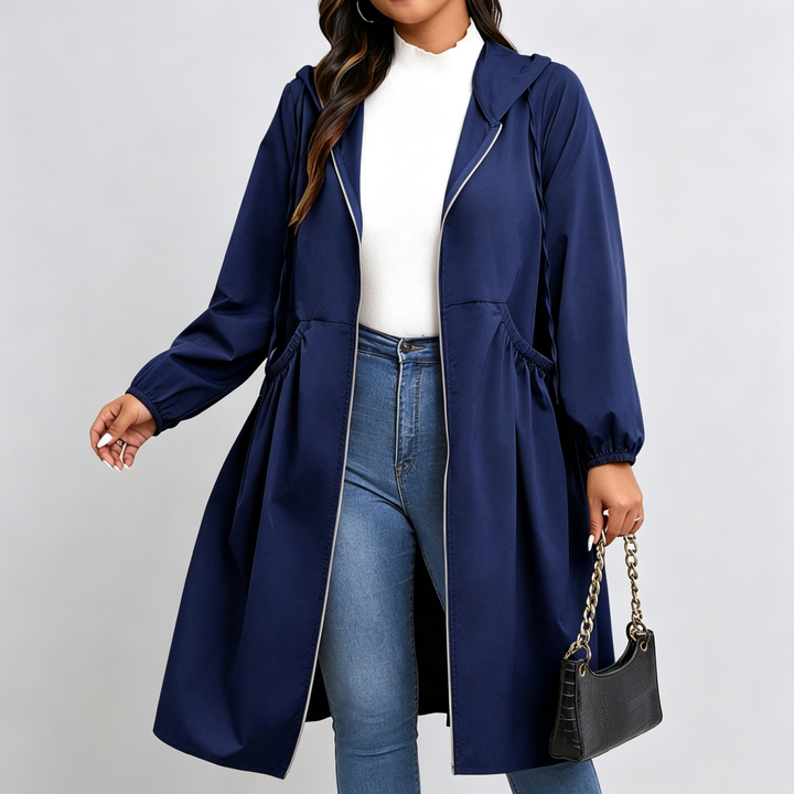 Windmere | Curve Cinch Hooded Windbreaker Coat