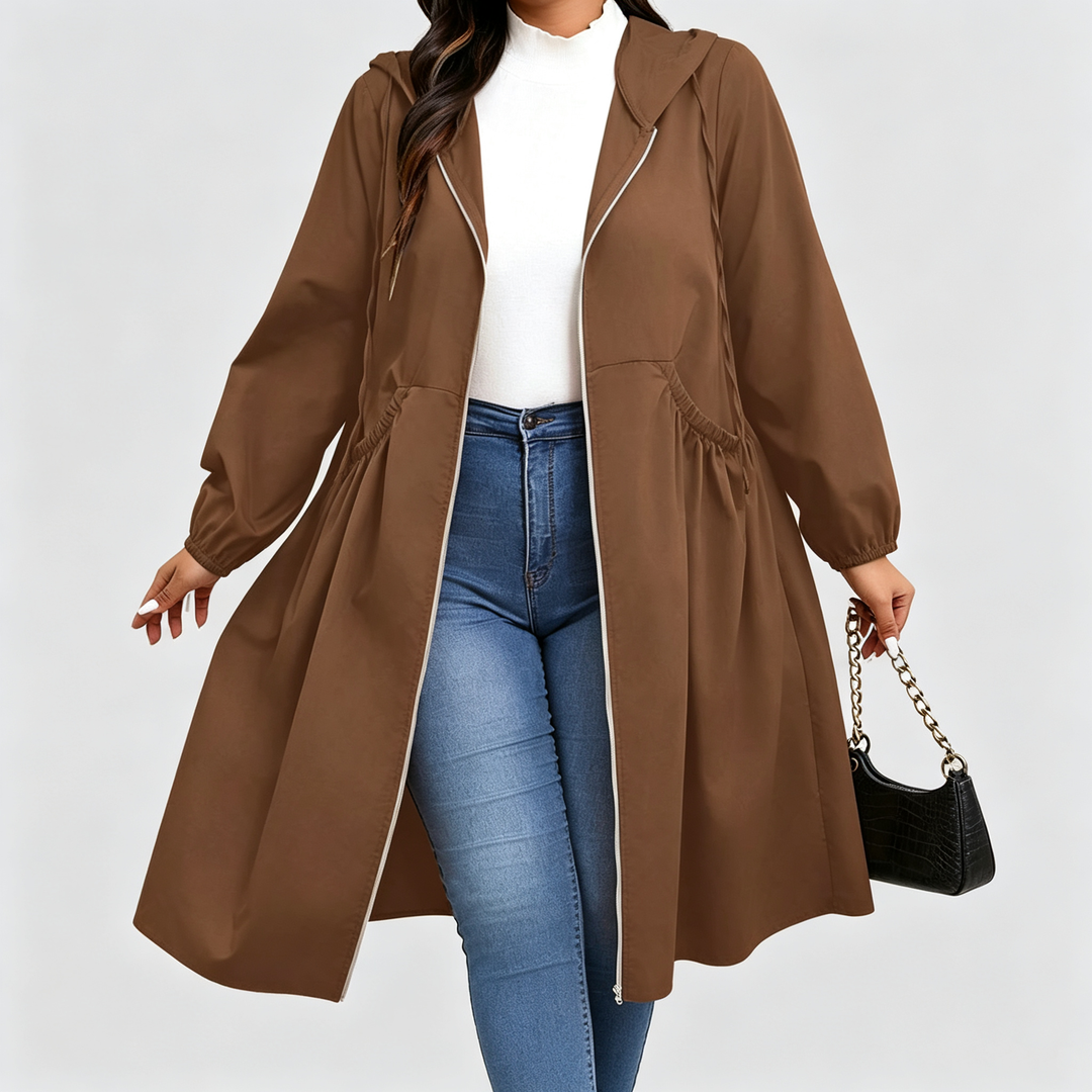 Windmere | Curve Cinch Hooded Windbreaker Coat