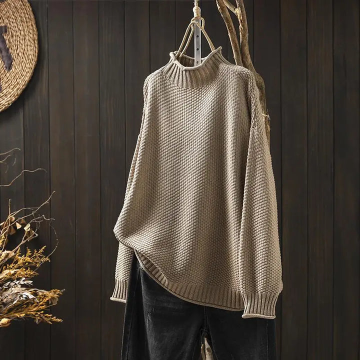 Ruthmere | Mock Neck Knit Sweater