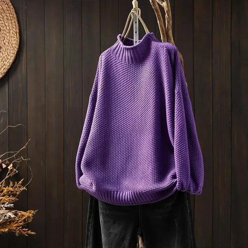 Ruthmere | Mock Neck Knit Sweater