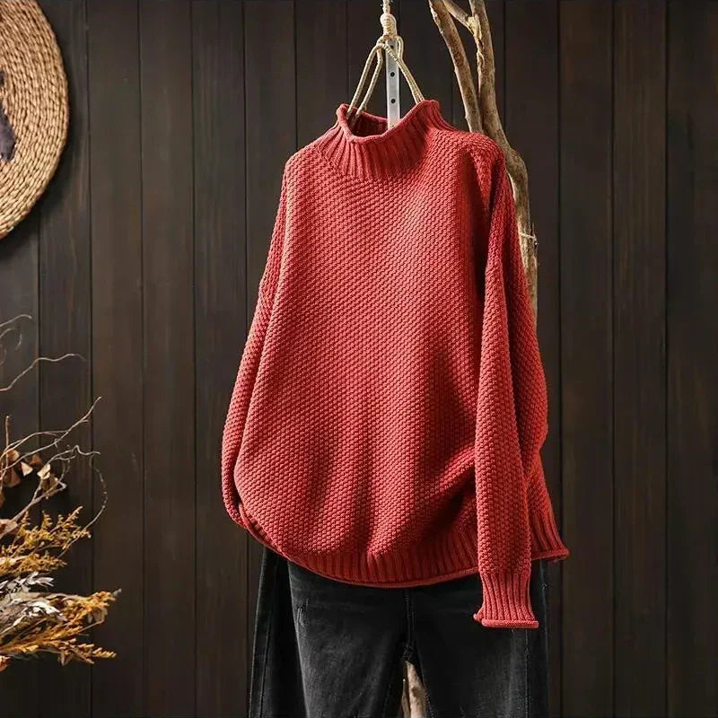 Ruthmere | Mock Neck Knit Sweater