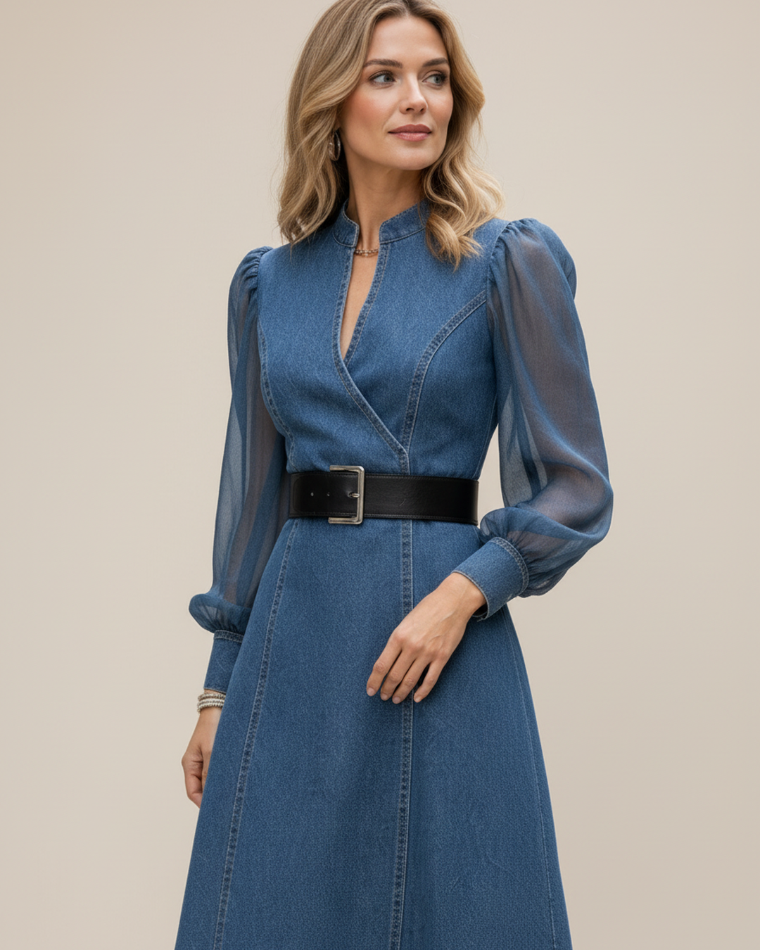 Gia Denim Wrap Dress
