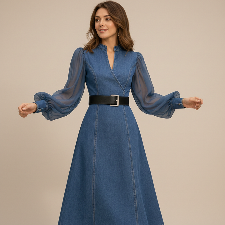 Gia Denim Wrap Dress