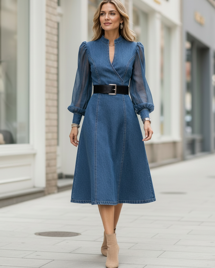 Gia Denim Wrap Dress