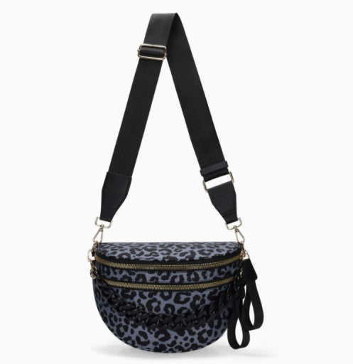 Sable leopard crossbody blue gray