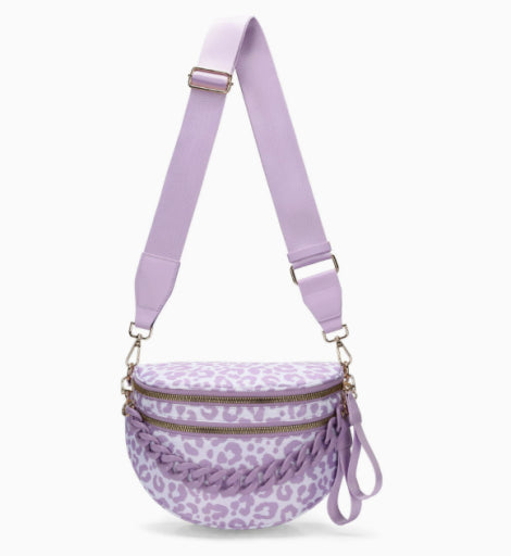 Sable leopard crossbody lavender