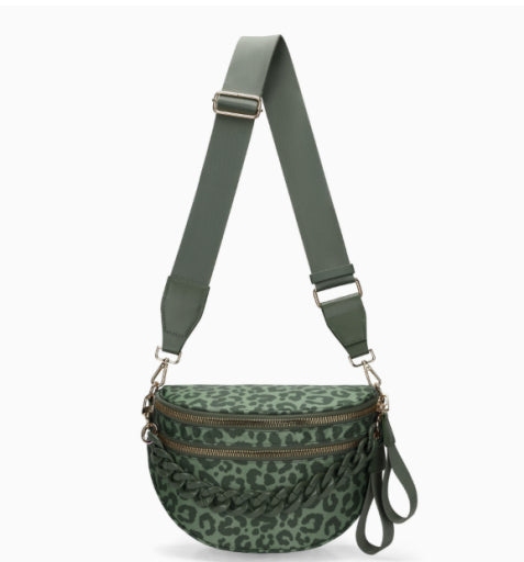 Sable leopard crossbody olive